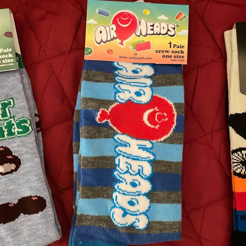 Something sweet 0 calorie for your Sweetie - Men’s Fun Socks Candy Airheads